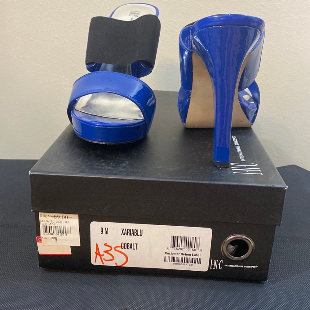 Inc International Concepts Shoes | Inc Xaria Cobalt Blueblk Heels | Size 9